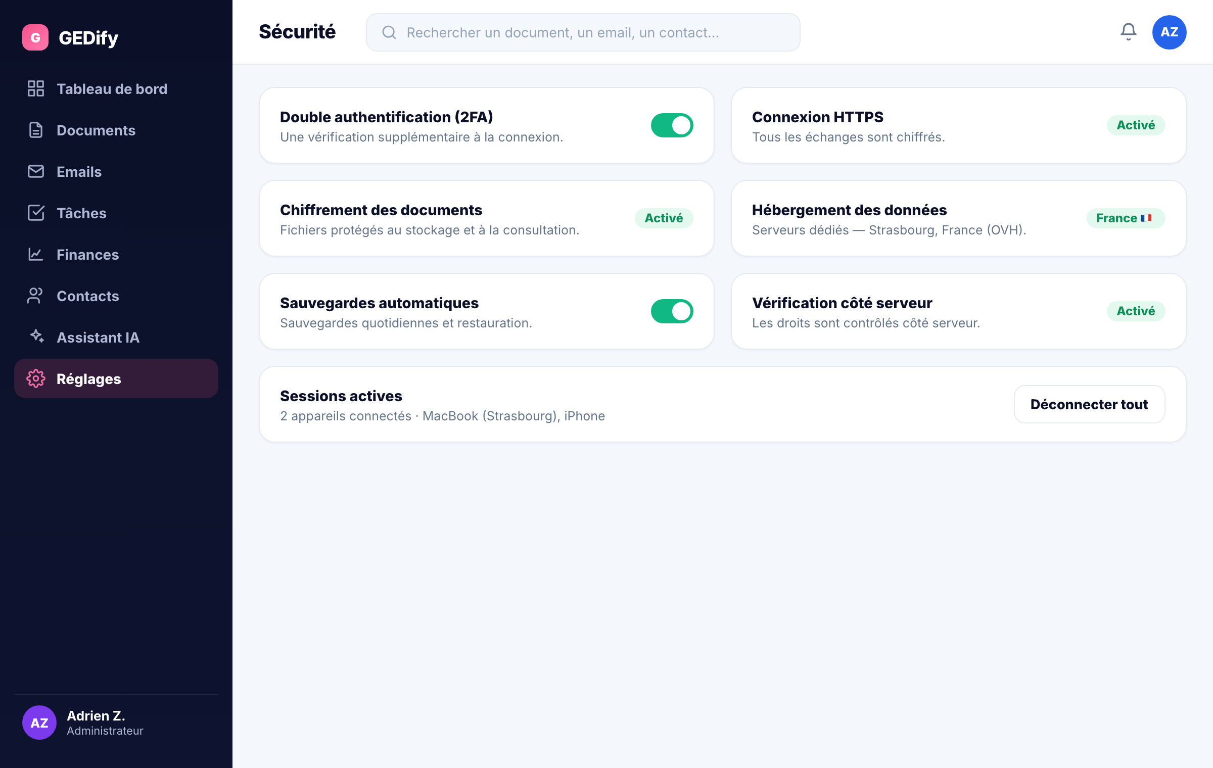 Configuration des droits dans une PME